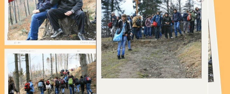Powiększ obraz: Uczniowie podczas wycieczki do Szczyrku
