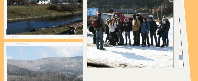 Powiększ obraz: Uczniowie podczas wycieczki do Szczyrku